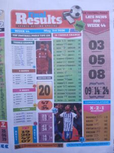 week 44 final results 2026 page 1