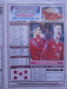week 45 sporting informant 2026 page 1