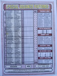 week 49 special advance fixtures 2026 front page