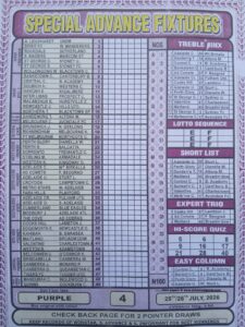 week 4 special advance fixtures 2026 front page